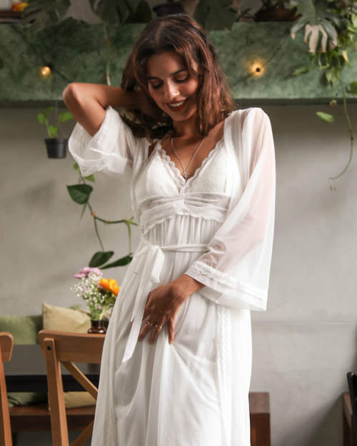 Ivy Robe - Coconut White